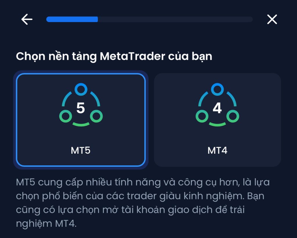 Chọn nền tảng giao dịch